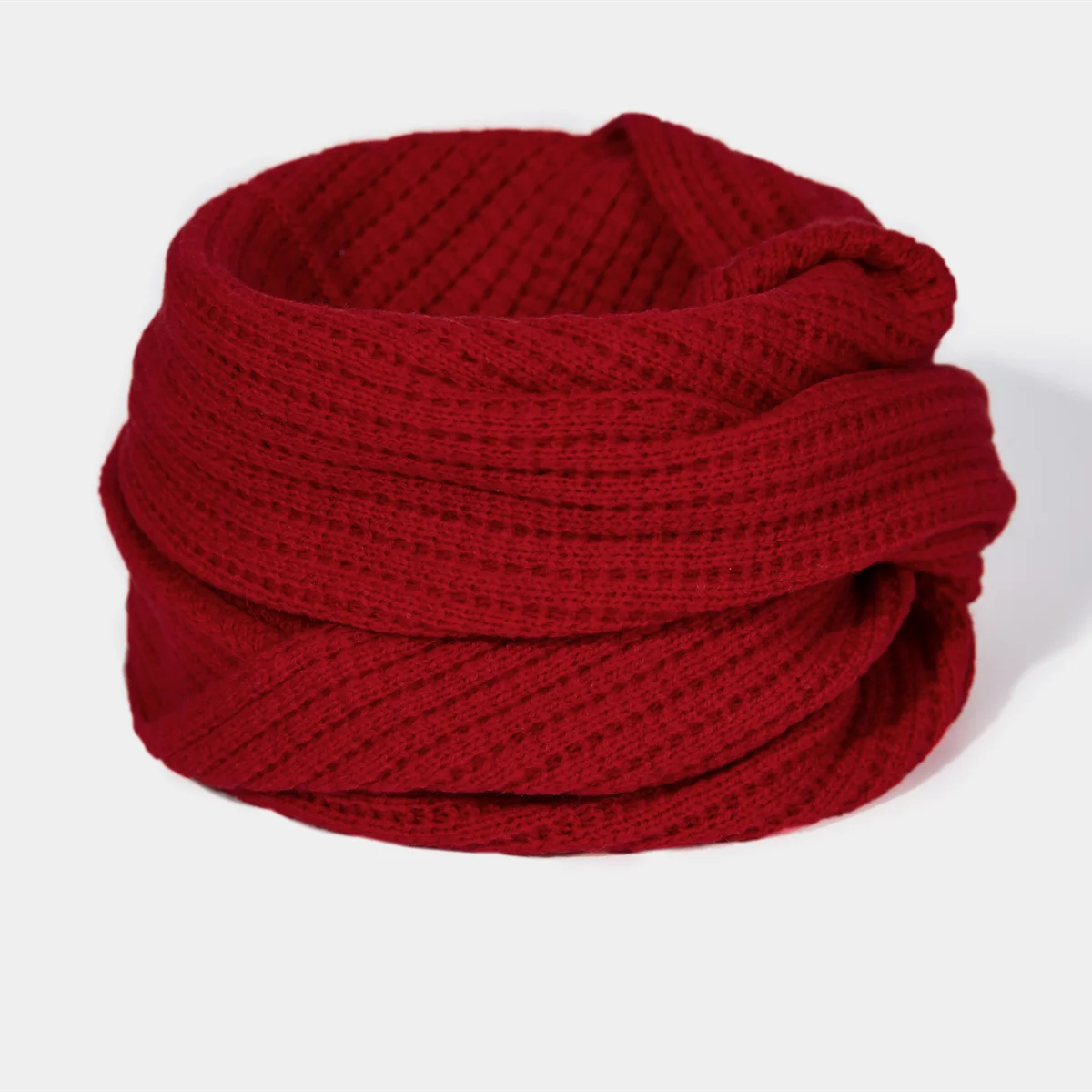 Fur Winter Scarf Solid Color Warmth  Plush Neckwear Women 100% Wool