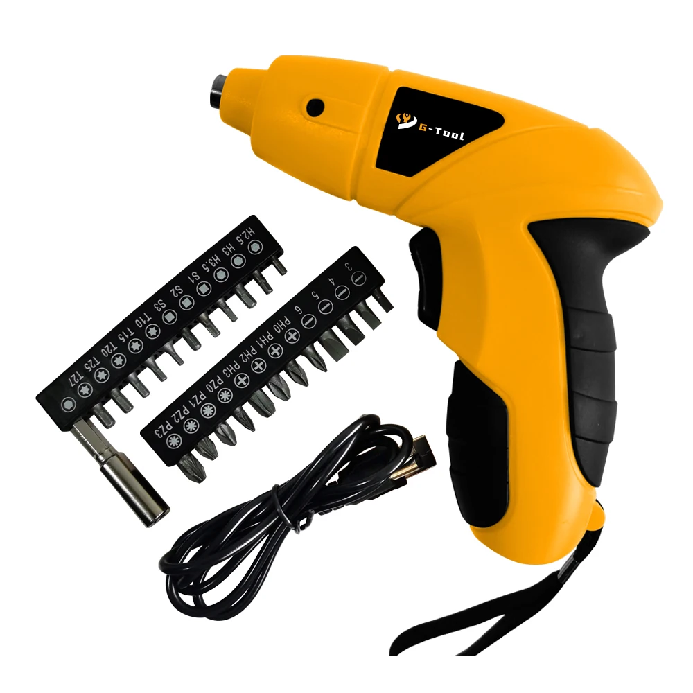 Household Assemble 3.6V Electric Screwdriver Mini Cordless Screwdriver Set With LED Working light 12Pcs Bits GT-CS01-.3.6