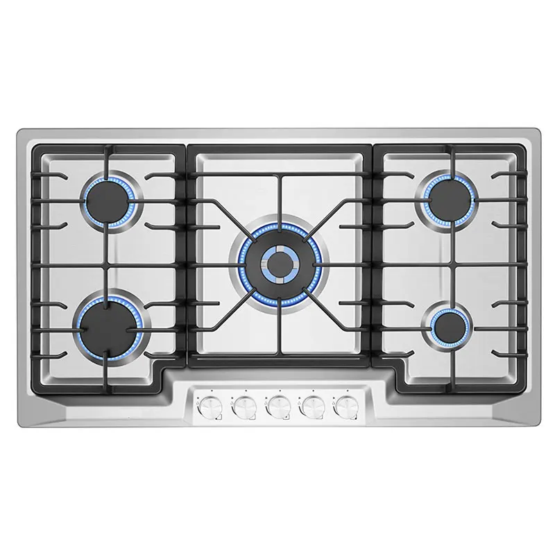 Home Kitchen Stainless Steel Commercial Cooktop Popular 2 Burner Gas Stove Price Top