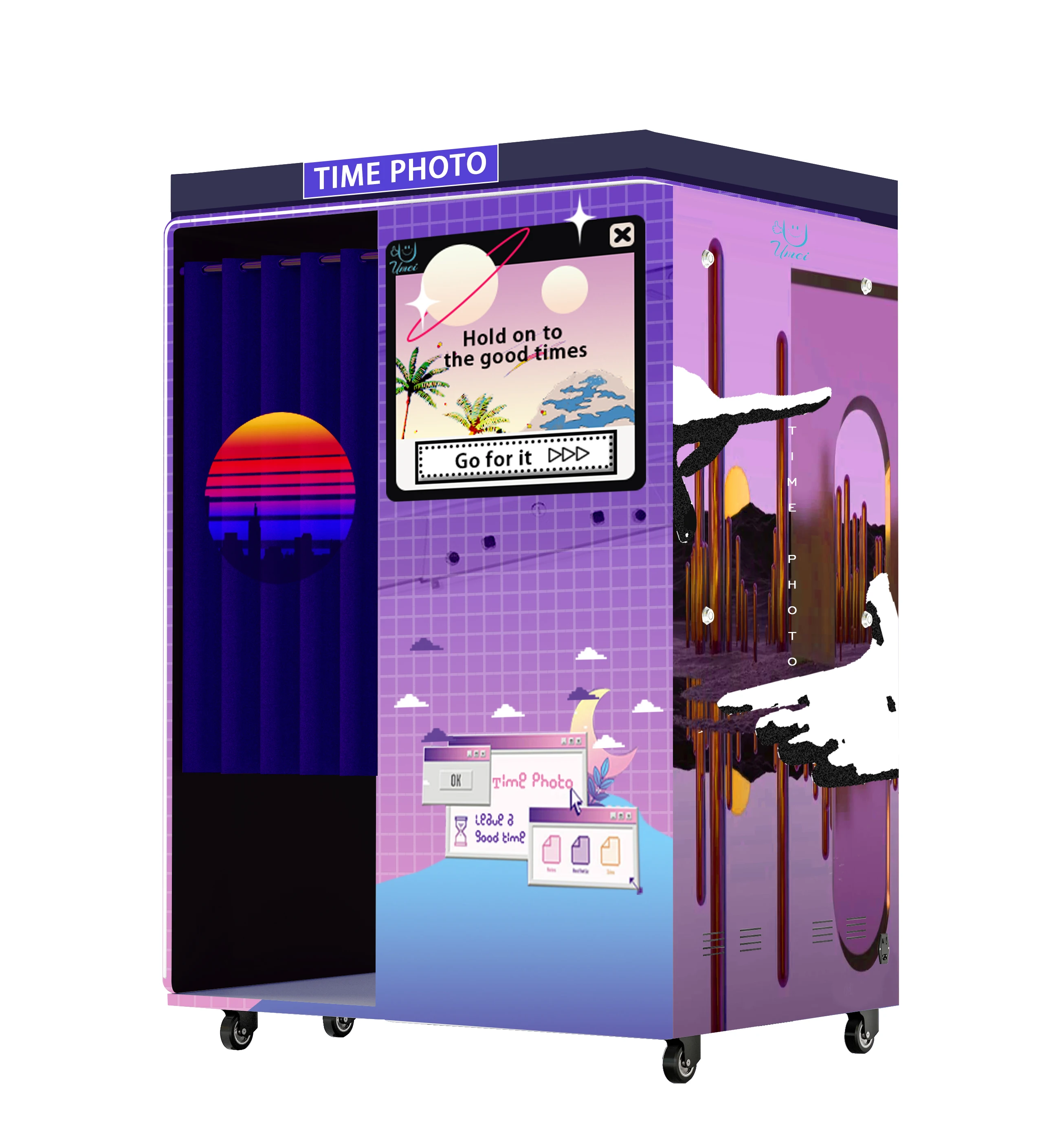 2024 Newest Design 360 Degree Overhead Photo Booth Compatible with Cameras iPads SLRs Smartphones