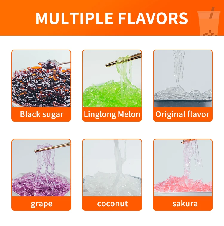 Hotsales 1kg Linglong Melon Flavored Strip Crystal Jelly Crisp Taste Ready-To-Eat