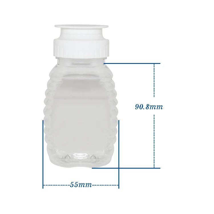 115ml 220ml 345ml Plastic honey bottle with cap Flip top cap honey bottle plastic bottle with caps