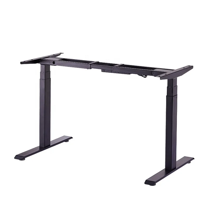 Electrically Height legs Adjustable White Standing Desk Frame Sit Stand Home Office Table Computer Workstation