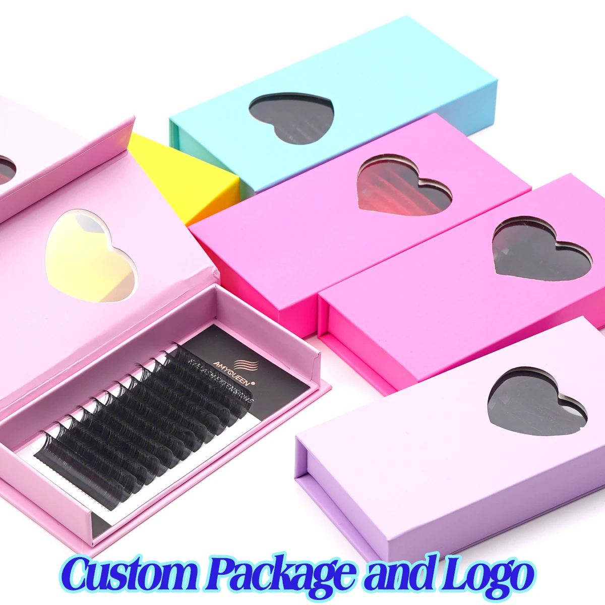 Free Sample Easy Fan Mink Silk Eyelash Extension Professional 0.10 mix Korean Pbt Fiber Lash Extension