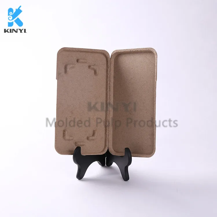Environment friendly bamboo pulp material recyclable cell phone case packaging boxes