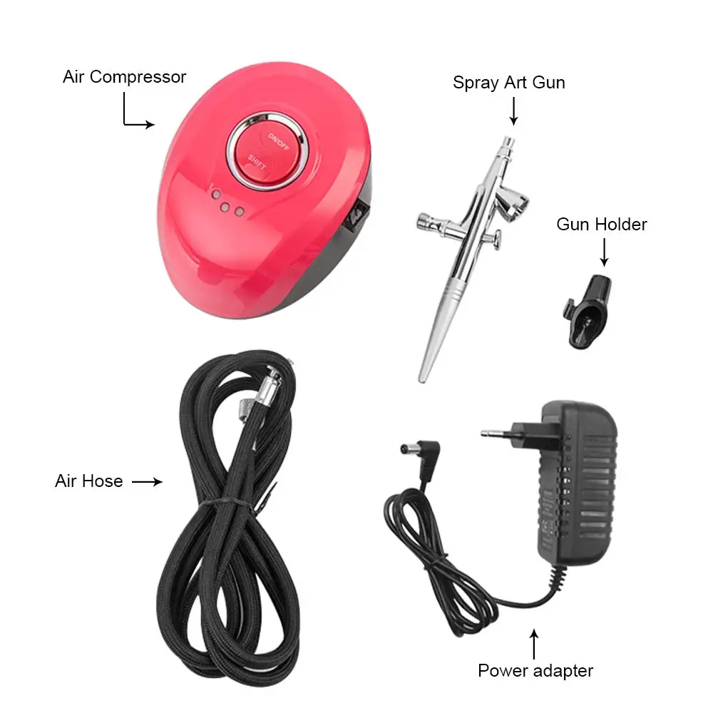 CHEAP Airbrush Air Compressor Kit for Makeup Cake Decorating Tattoo Nail Tool Set