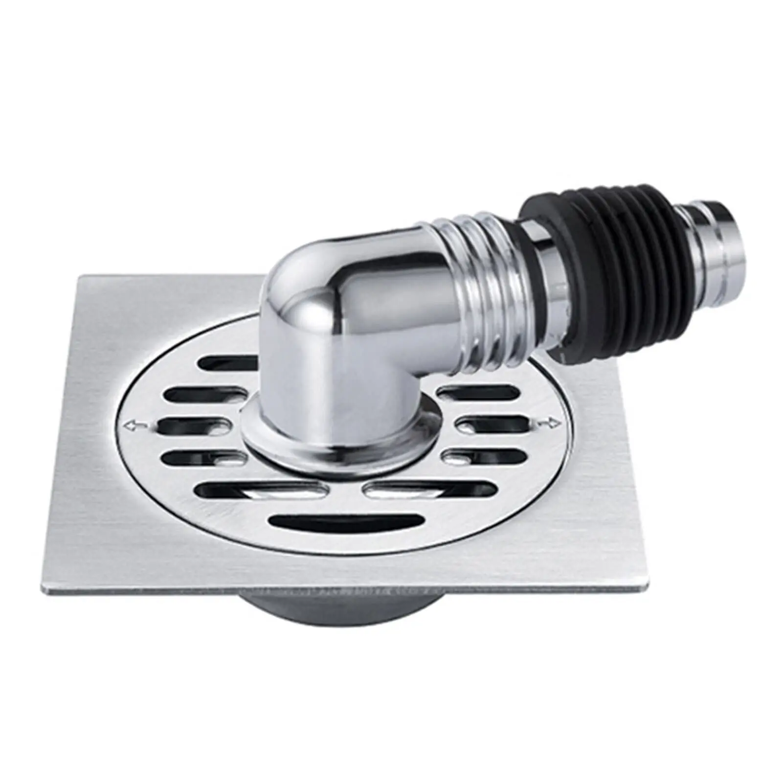 Stainless Steel For Washing Machine Easy Clean Floor Drain Cover Odor Prevention With Pipe Connector Fast Drainage Bathroom