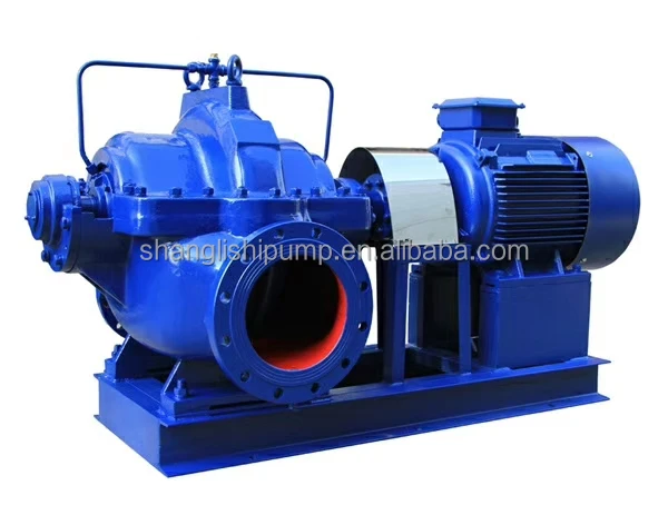 20 inch double suction high flow rate 75hp split case horizontal centrifugal water pump