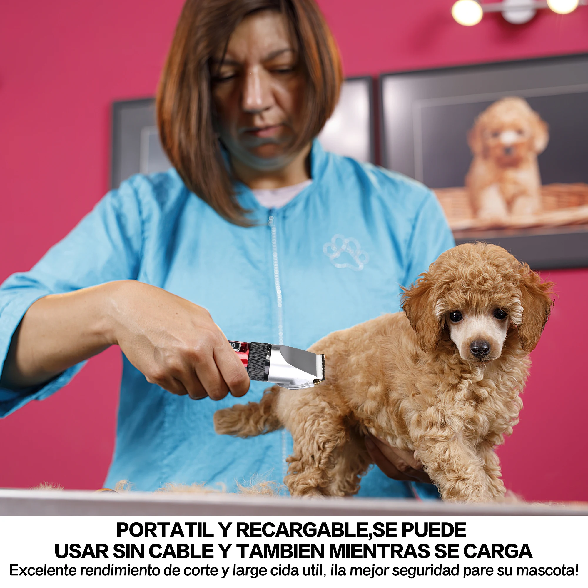 Professional Dog Hair Clipper Pet Trimmer Lithium Battery