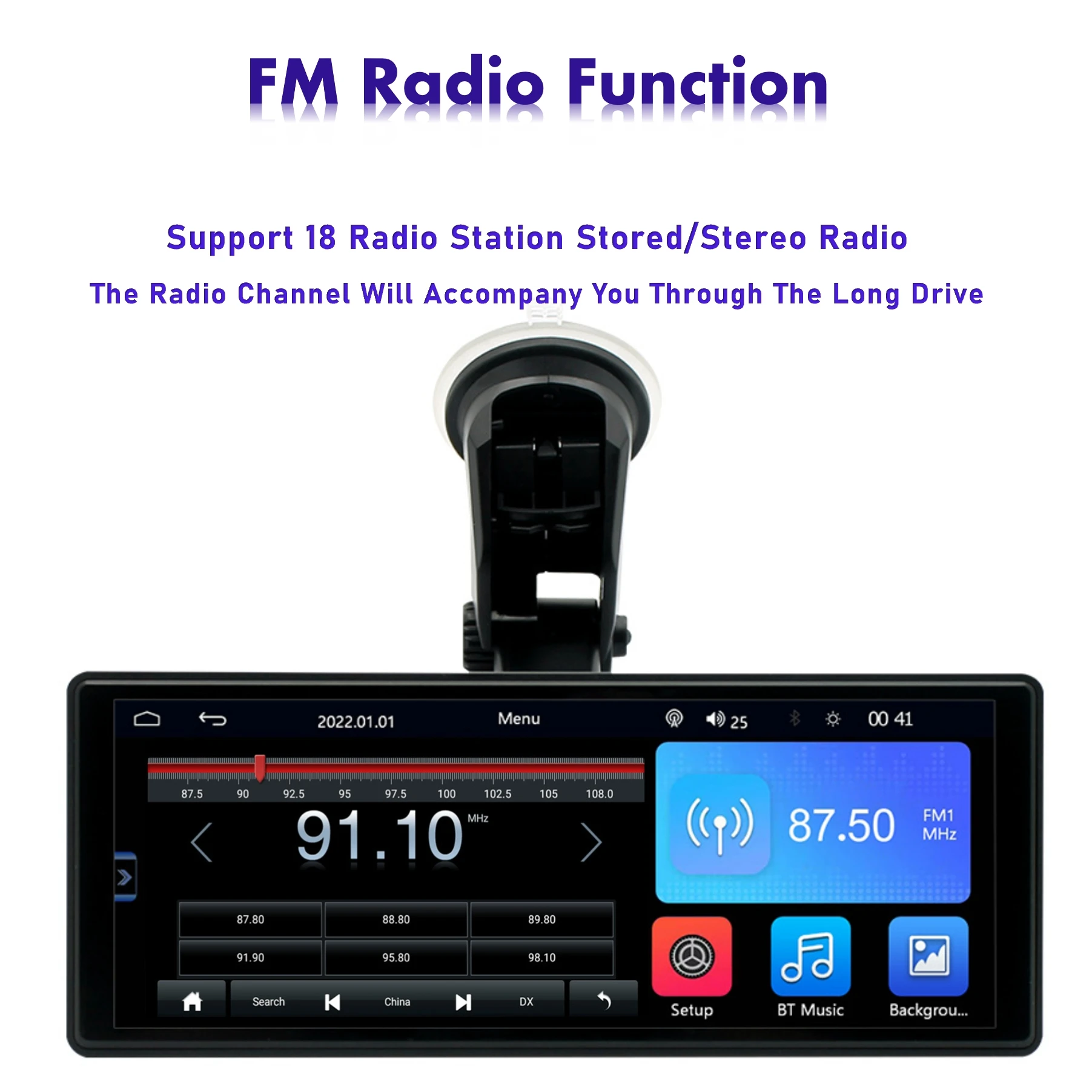 Zmecar Universal 10.26inch Car Radio AndroidAuto Wifi Bt Fm Airplay Support 1080P Camera Portable Car Player
