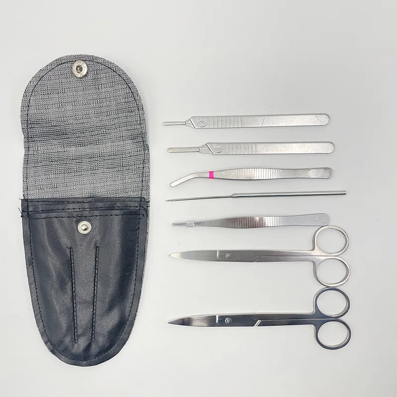 Anatomy Kit for Medical Students Students Dissecting Kit Dissection Set 7 Pieces Surgical Instruments Dissection Kits