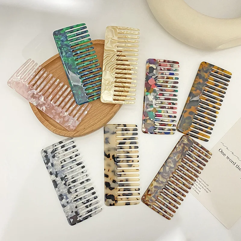 Custom Logo Acetate Straight Hair Combs For Salon Hairdressing For Salon Hair Comb