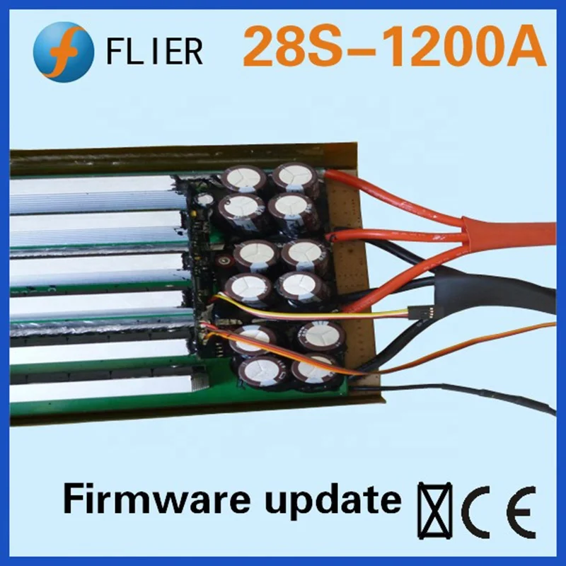 FATJAY FLIER 1200A ESC 3S-28S high voltage brushless speed controller with program cable for RC Airplane Car electric motorcycle