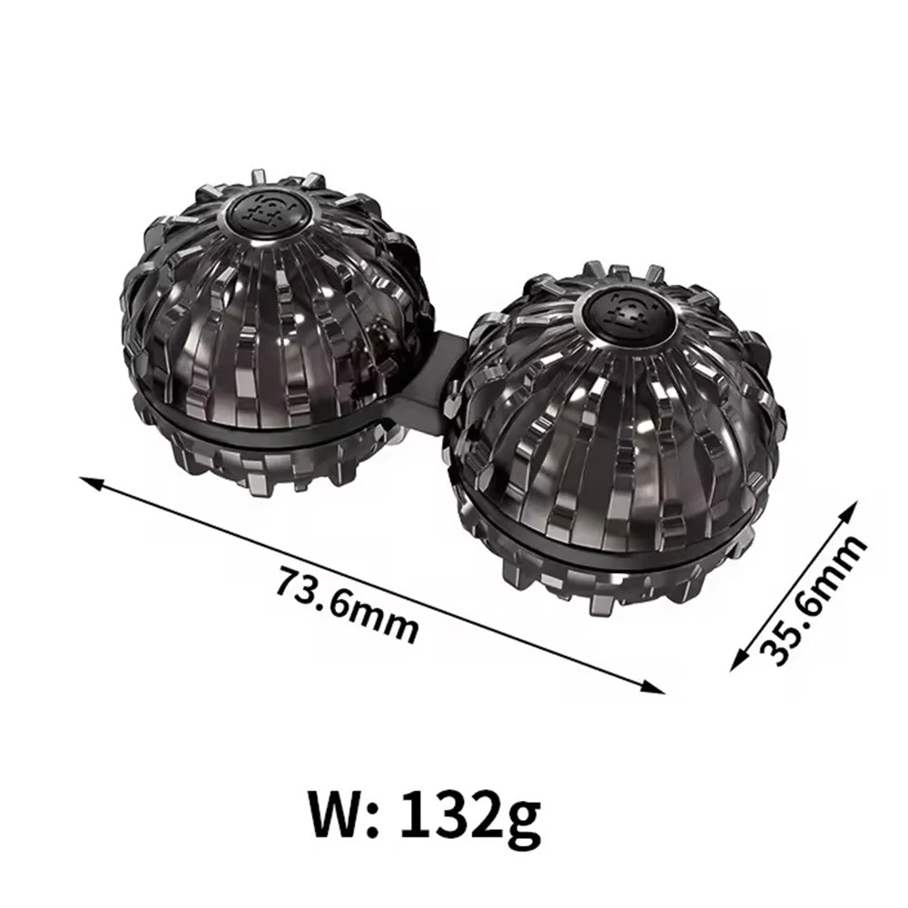 Hand Body Blood Circulation Exercise Metal Massage Balls Fidget Spinner Stress Relief Conjoined Rotating Double Balls