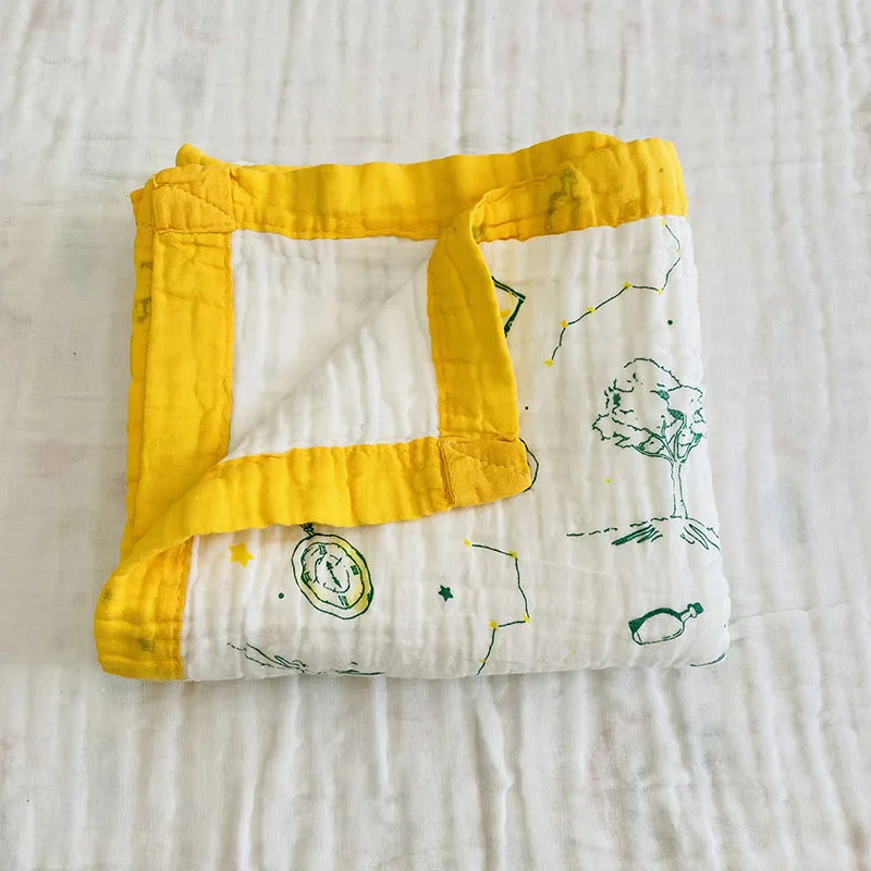 110*110cm 6 Layers Muslin Cotton Newborn Baby Blanket Children Kids Baby Nursery Sleeping Blankets