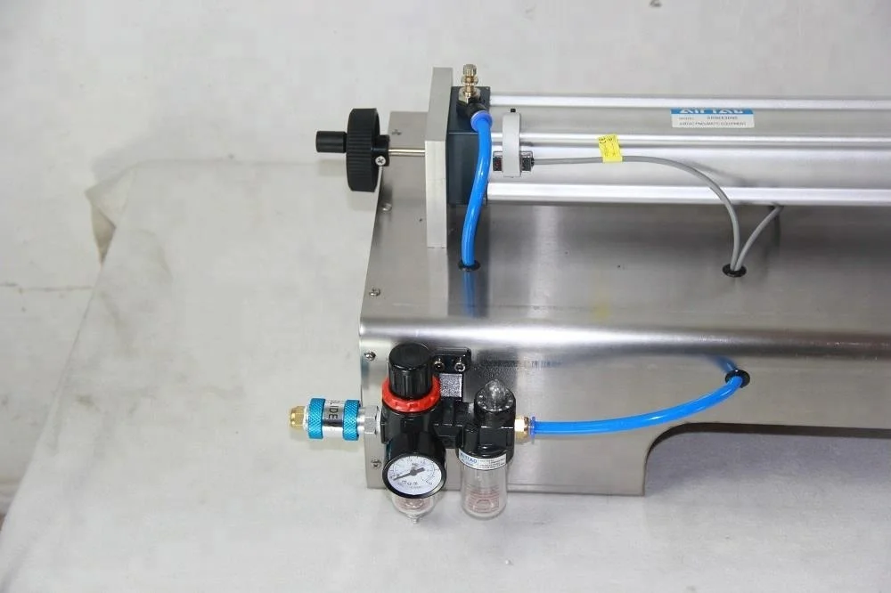 HANBOO Pneumatic Semi-automatic Piston Paste Gel Honey and Liquid Filling Machine with Single and Double Nozzles