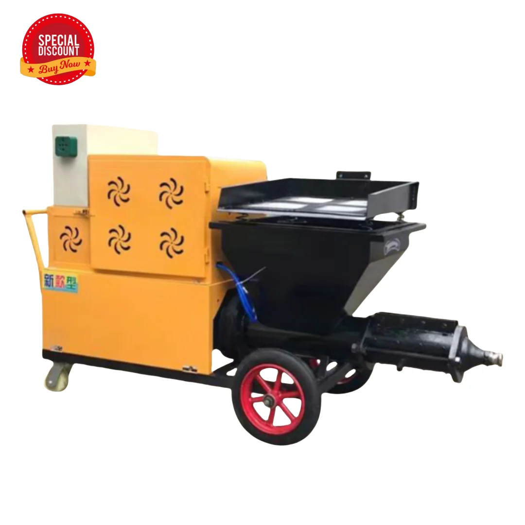 High Pressure Large Volume Concrete Pouring Cement Mortar Putty Plastering Spraying Machine For Construction Works