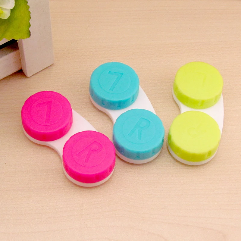 2021 High Sale Affordable Plastic Travel Mini Bright Candy Color Contact Lenses Box Case