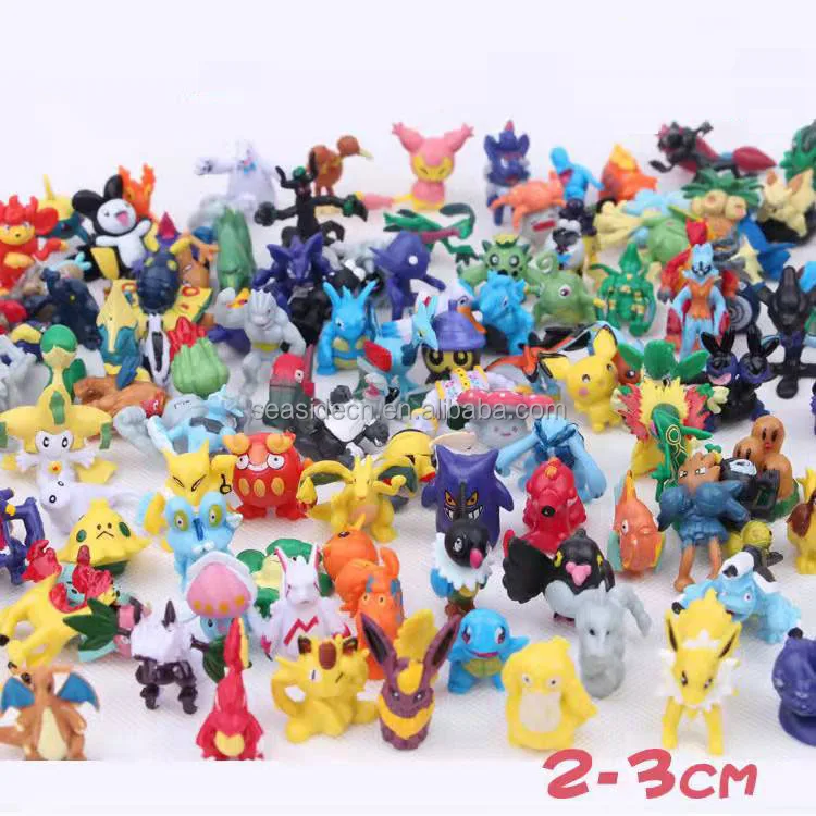 Wholesale mini Child  Poke mon FiguresToy 144 Models Small PVC Cartoon toys Figures Toys For Kids