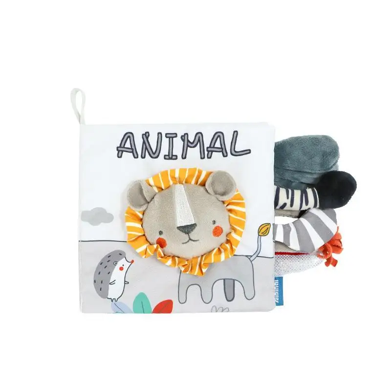 Visual gray tail cloth book for infants can be chewed three-dimensional book early education cloth book for sale