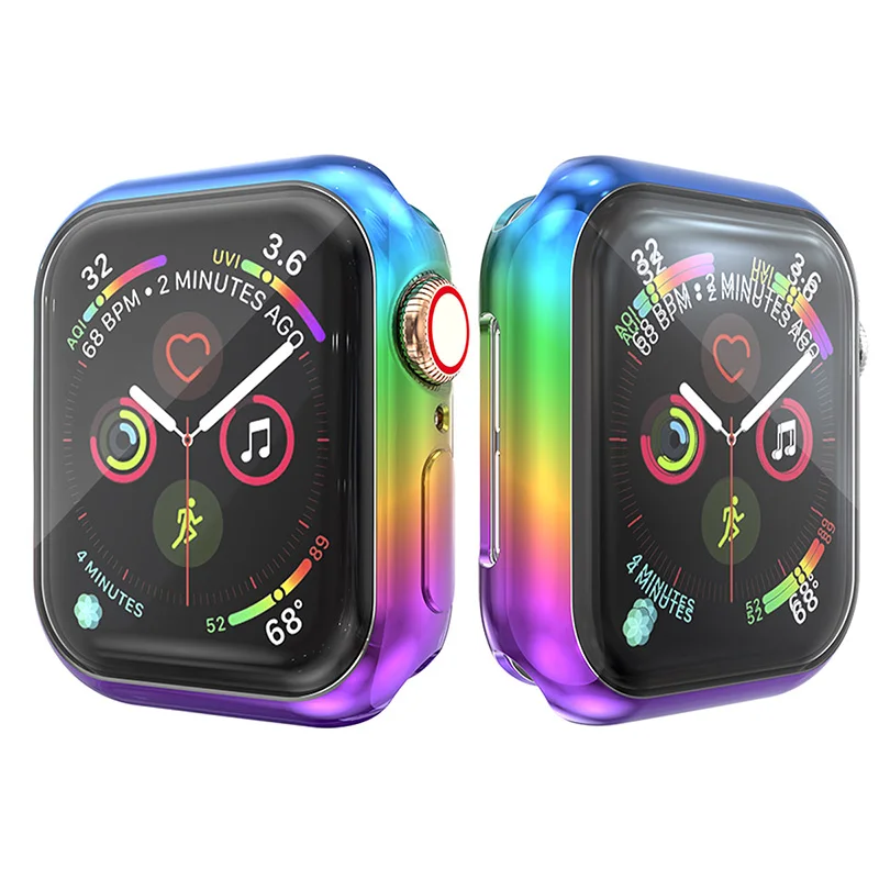 
Amazon Hot selling Newest Tpu case for Apple watch case with tempered glass screen protector For Apple Watch case 38 44 40 42mm 