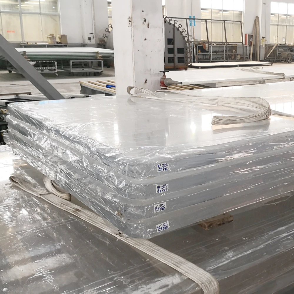 Transparent acrylic wall for swimming pool Customized 100 mm thickness garden landscape transparent glass