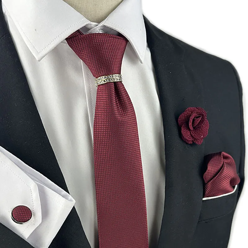 Новый дизайнерский мужской галстук роскошные свадебные галстуки для шелка жаккардовый тканый кольцо брошь Запонки Набор рукоделия DiBanGu