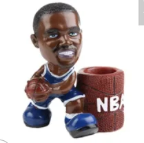 Wholesale Resin Cute Creative Kids Pencil Holder NBA Basketball Star Desk Pen Holder for Friends Gift 2022