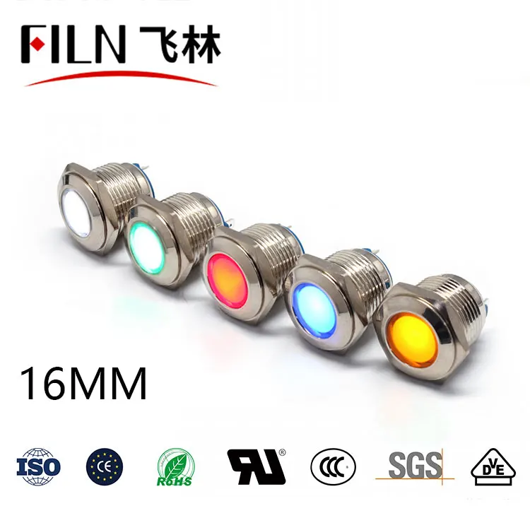 Short body Flat Indicator lights waterproof Signal lamp no wire 12V 24V 220v power signal lamp LED indication indicator Light