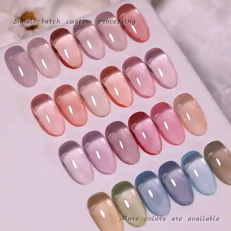 High Quality Pastel Candy Light Color Rubber Base Nails Spring Summer Macaron Gel Polish Wholesale