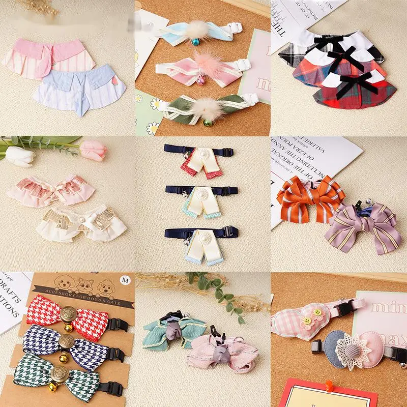 Wholesale Dog Pet Accessories Design Fashion Luxury Ribbon Bow Detachable Neck Bow Ties Collar for Pet Dog Cat