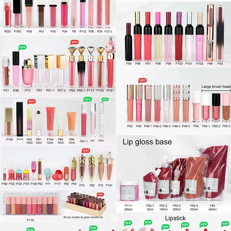 Wholesale Bulk Custom High Quality Lipgloss Private MOQ 50PCS Label Makeup Colorful Lip Gloss