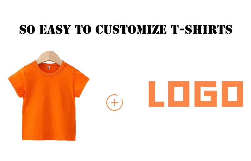 Kids T Shirt Custom Logo Blank T-shirt Toddler Boys Baby Tshirt for Kids