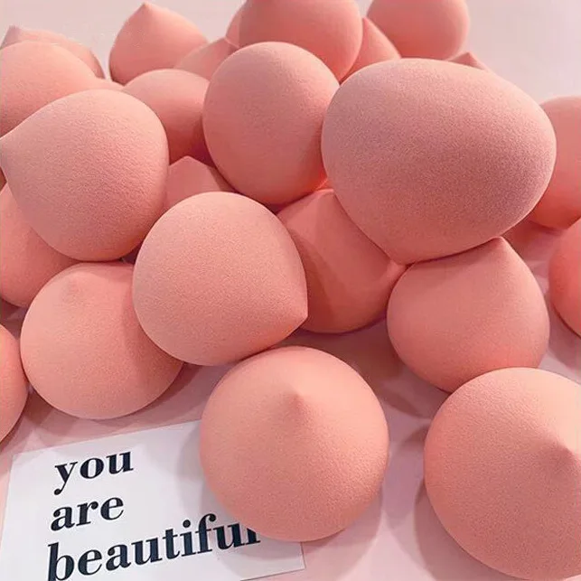 Manufacture Custom Soft Pink sponge Blender Private label latex free marshmallow foundation Peach Makeup sponge