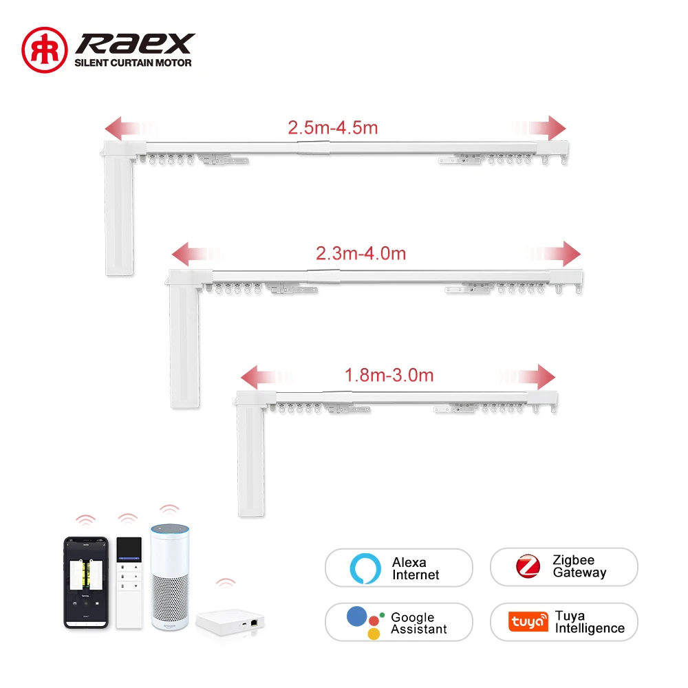 Aluminum Curved Alum 1.2m-4.5m Extendable Length Smart Simple Track Curtain Rails Shape Curtain