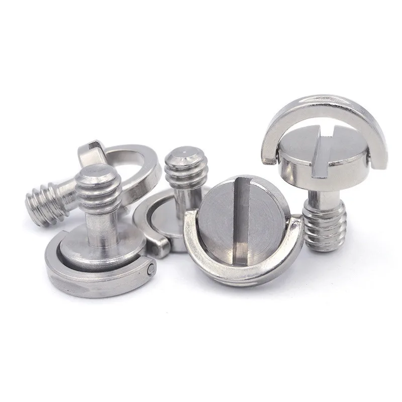 Stainless Steel Gimbal Base D Shaft D-Ring 1/4 Quick Release Tripod SLR Camera Screw for Camera Tripod Monopod QR Plate