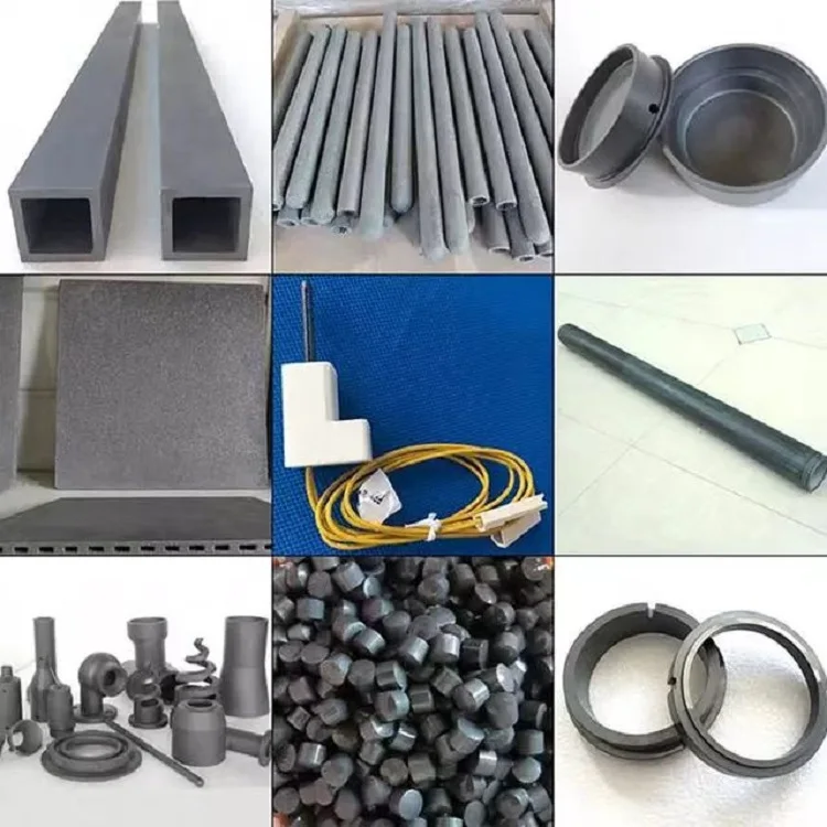 High quality refractory recrystallized resic sisic sic silicon carbide ceramic burner tube nozzle