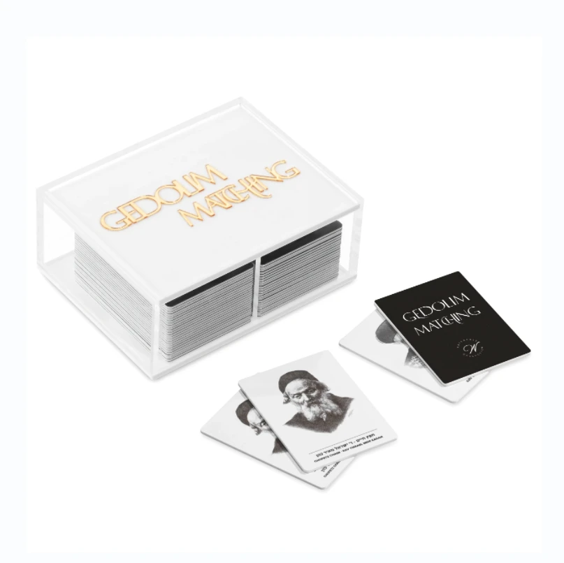 Guangdong Acrylic Games Manufacturer Custom Lucite Gedolim Matching Cards Game