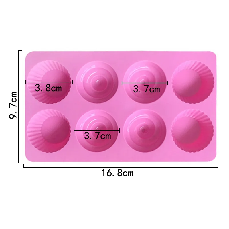 065 8 cavity round shape chocolate mold silicone making ice cream fondant food makers rubber mould silicone mold resin ice tray