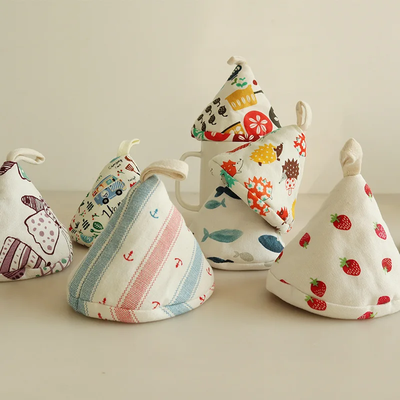 Чехол для кастрюли в японском стиле треугольный чехол для кастрюли кухонный тканевый Теплоизоляционный чехол для кастрюли