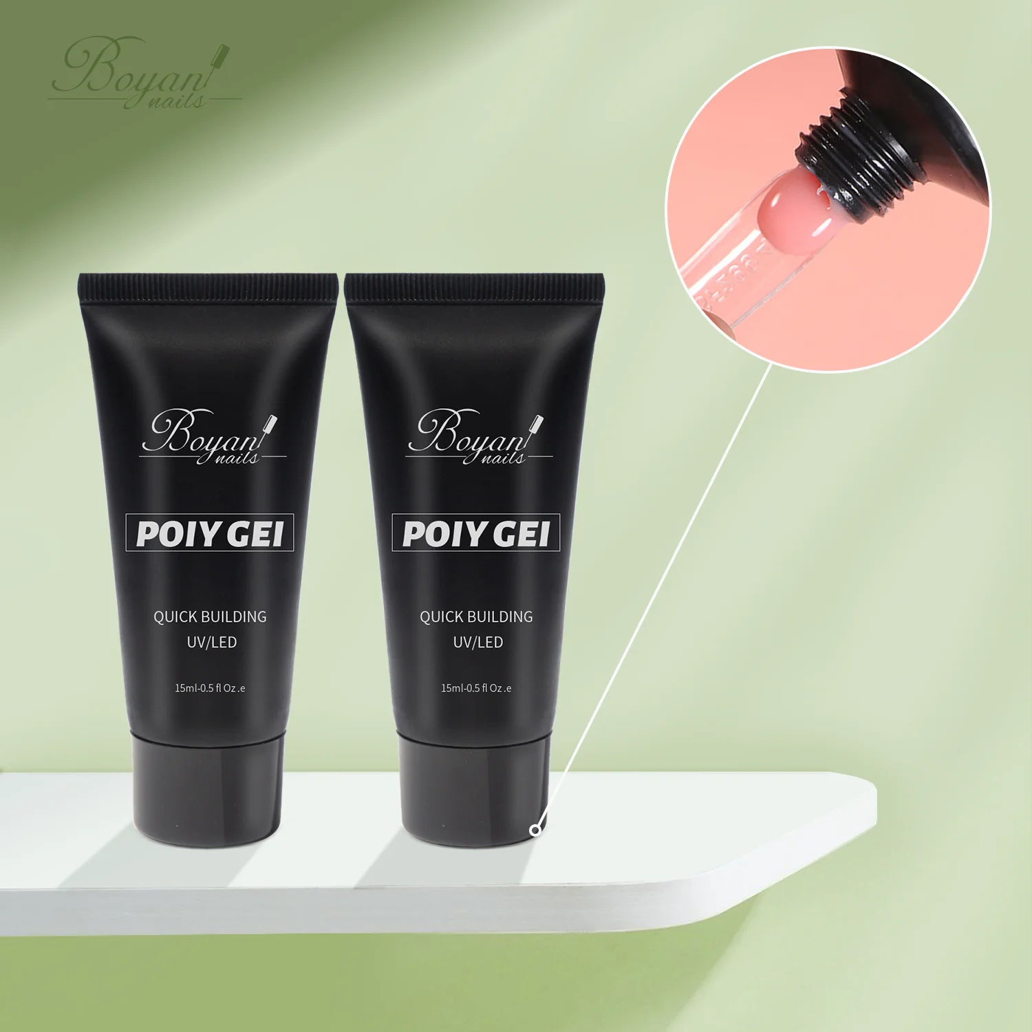 SCI custom consistency private label organic bright colors nail art poly build gel kit