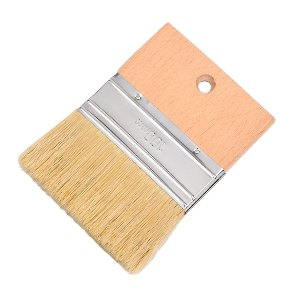 Natural Beech wood handle paint brush Wholesale production hog bristle paint brush for furtunite wall