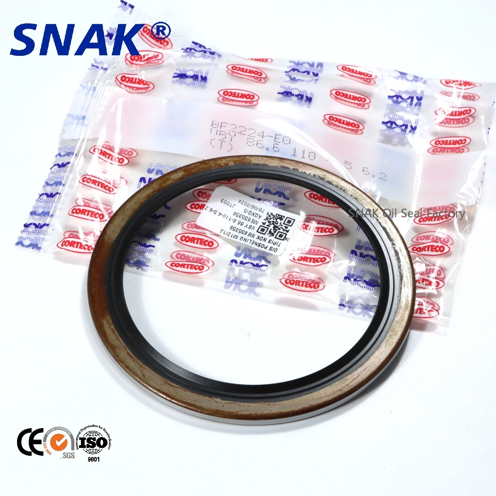 SNAK Crankshaft front and rear oil seals VBY 86.6*110*4.5 6.2 single lip oil seal Outer iron shell without spring oil seal