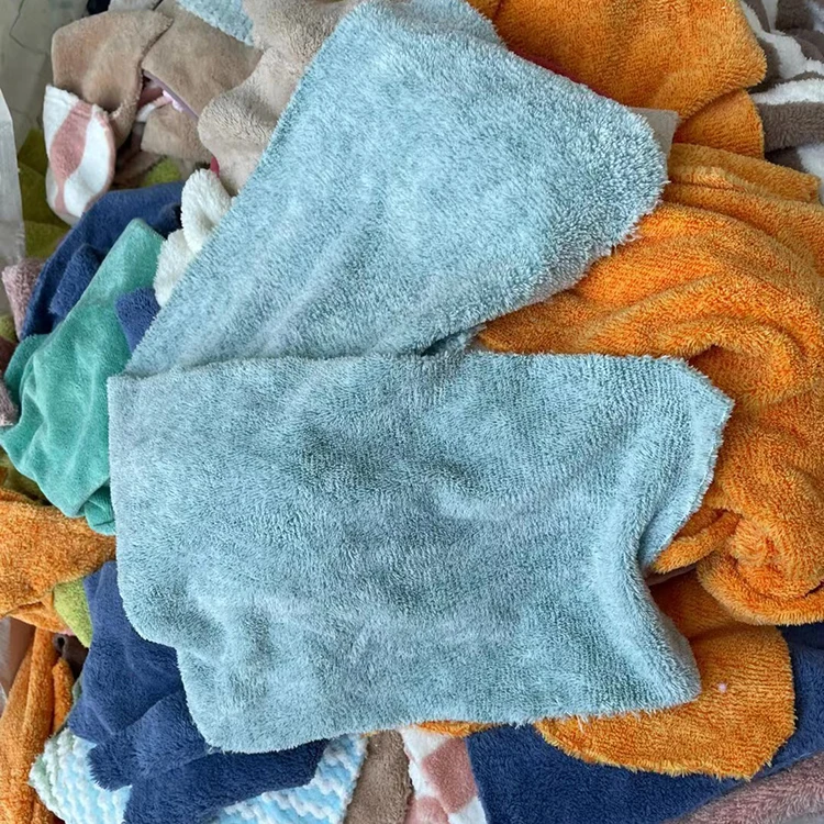 HQSLP Recycled Cotton Textile Rags Used Clothes Mixed Rags For Machines