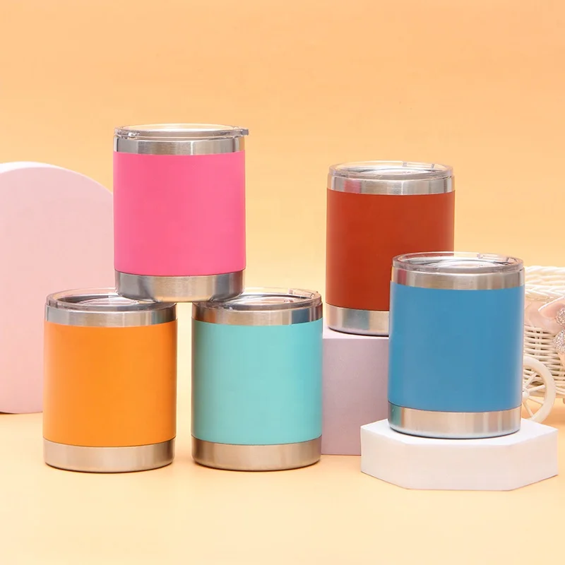 Изготовление на заказ 10 унций уличный стакан кофейная чашка из нержавеющей стали вакуумная Изолированная с крышкой MagSlider и соломенной дорожной кружкой