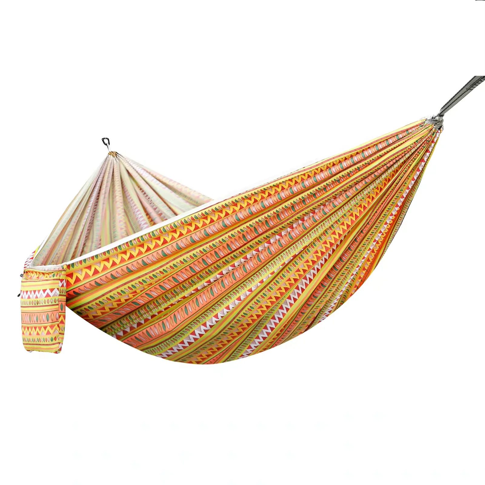 Outdoor Ultralight Nylon Parachute Bohemian Style Pattern Camping Swing Hammock Hanging Bed