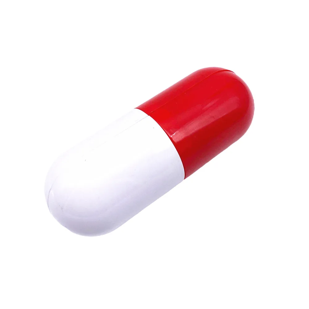 Capsule shaped mini plastic smart pill box