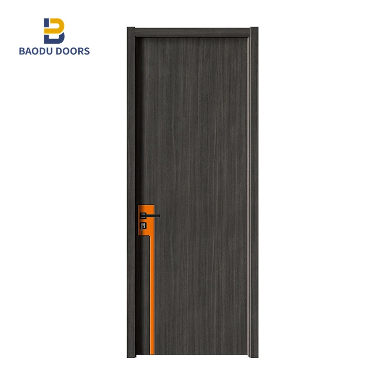 Luxury Modern Design PVC MDF HDF Interior Wooden Doors For Apartment Villa Fast renovation
