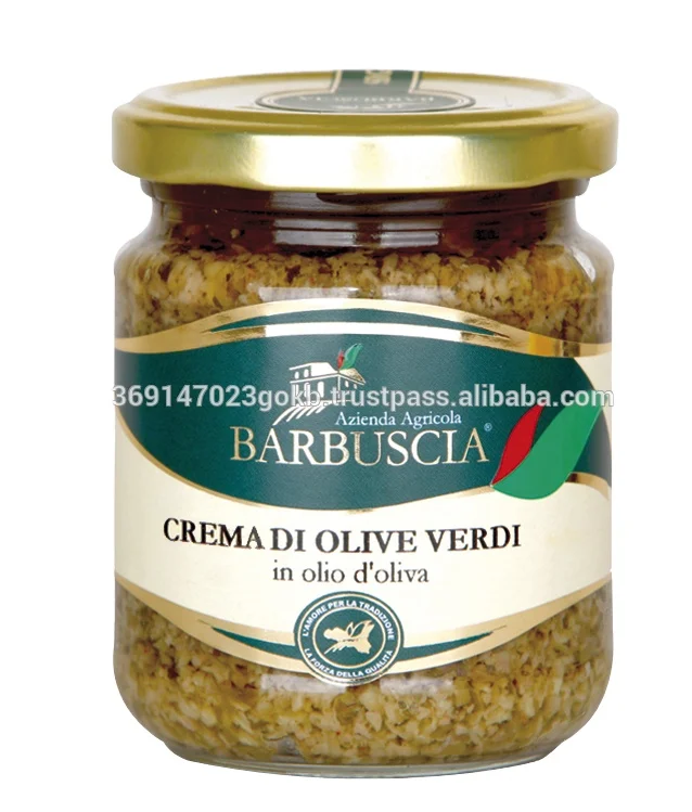 Cream of green olives - Made in Italy - Gourmet gift idea - Preserves olives - Gluten Free - Vegan food