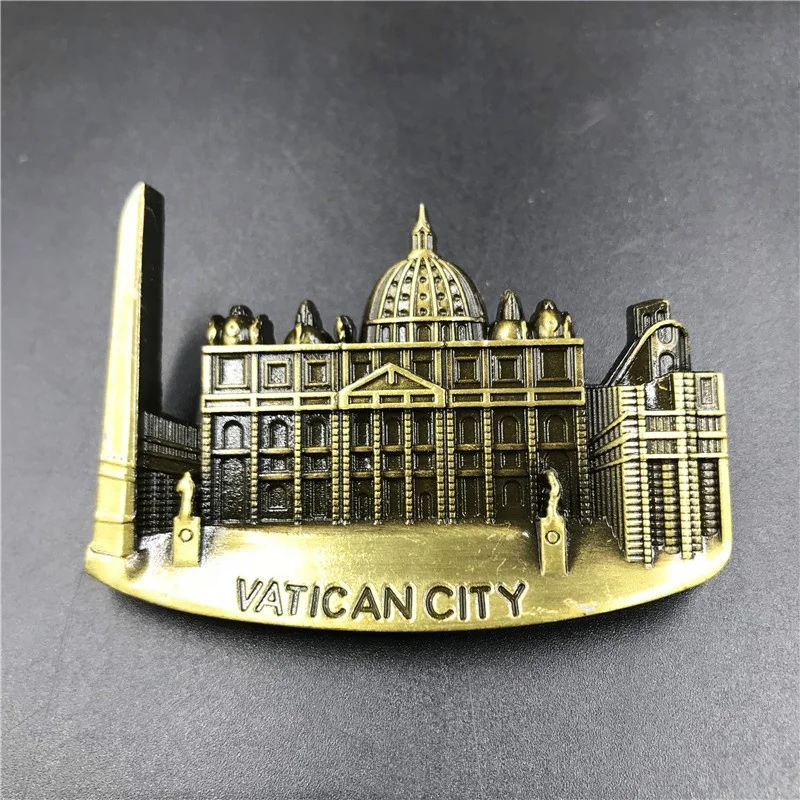 Promotional Rectangle Shape Country City Souvenir Custom Tin Metal Refrigerator Fridge Magnet Around The World